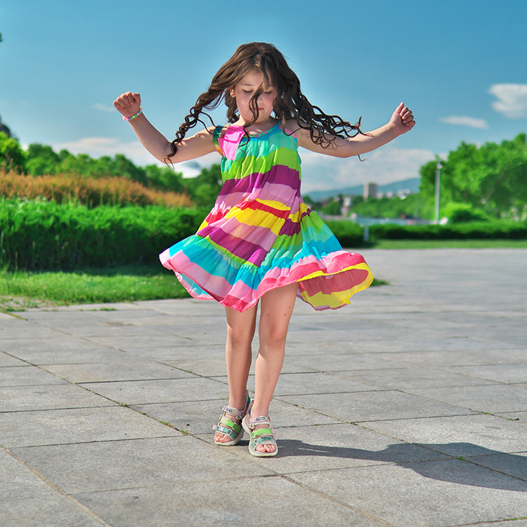 Girl wearing Anaario Moon River Dress