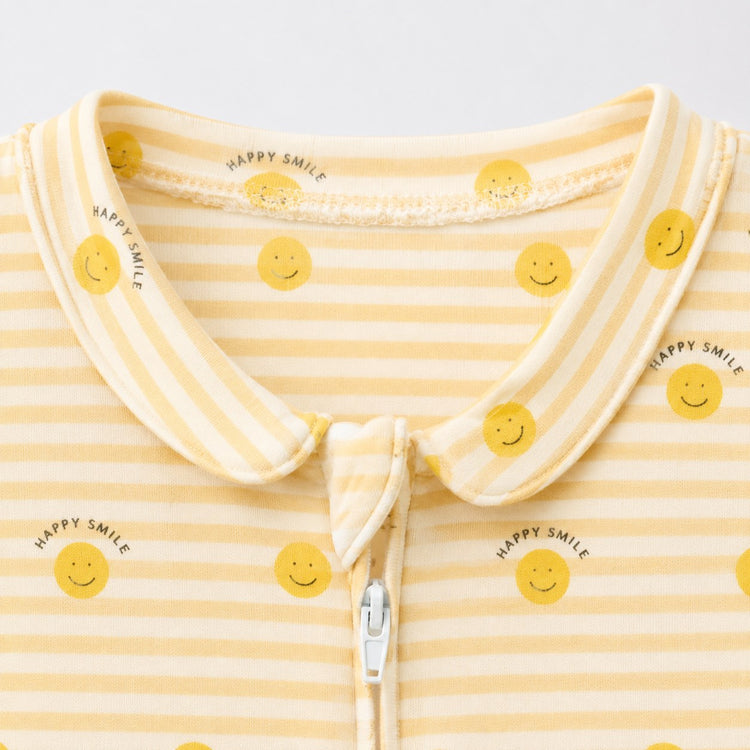 Happy Sunshine bamboo cotton baby sleepsuit — footed zip-front sleepsuit, onesie romper