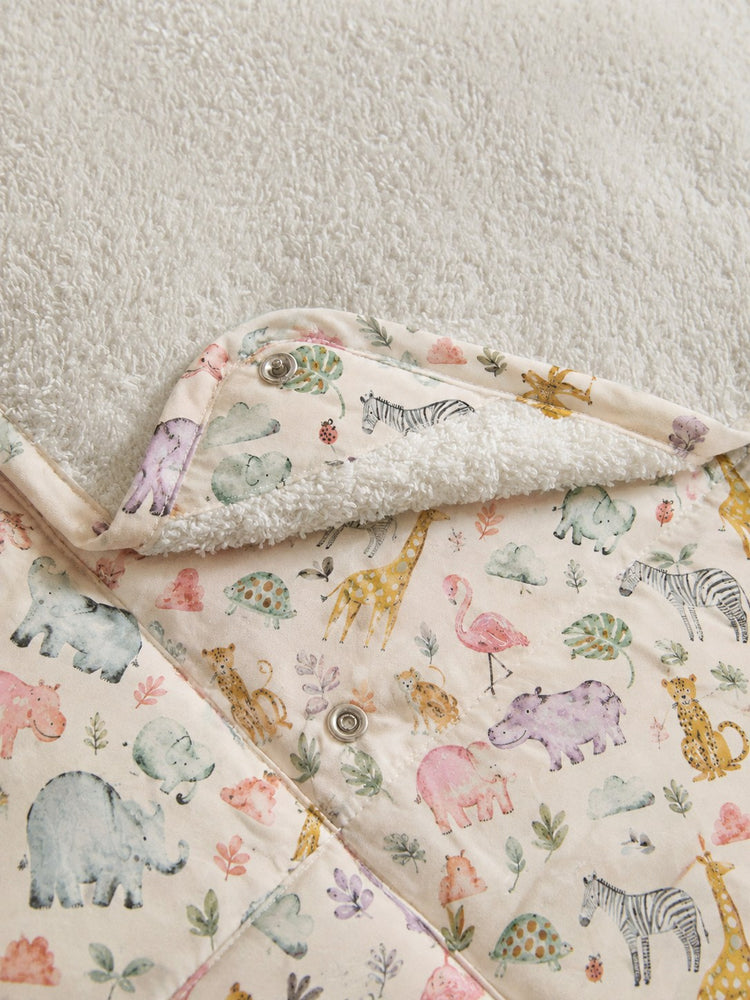 Hippopotamus bamboo baby changing mat — soft bamboo cotton flatlay