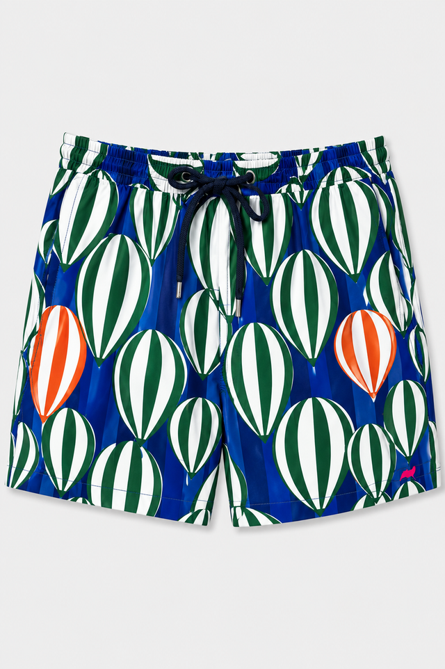 Boy wearing Anaario Hot Air Balloon Shorts