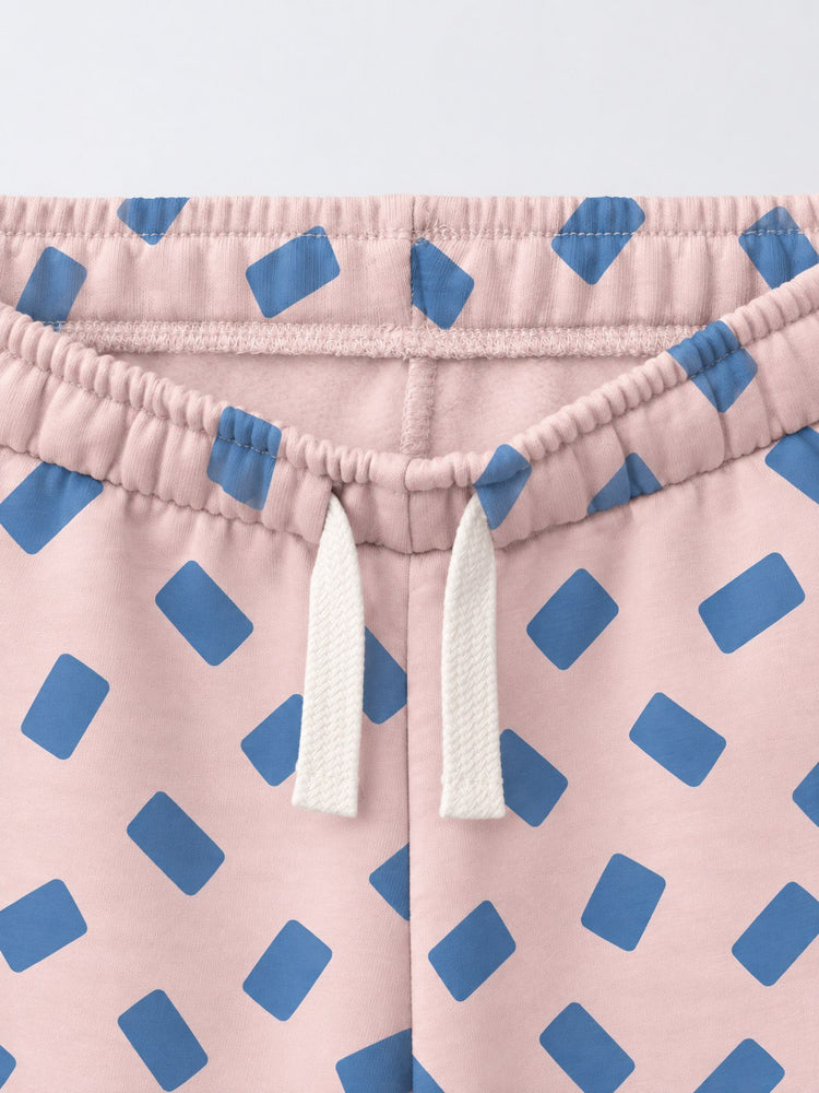 Pink-Blue Rectangle Jogger Set flat lay by Anaario