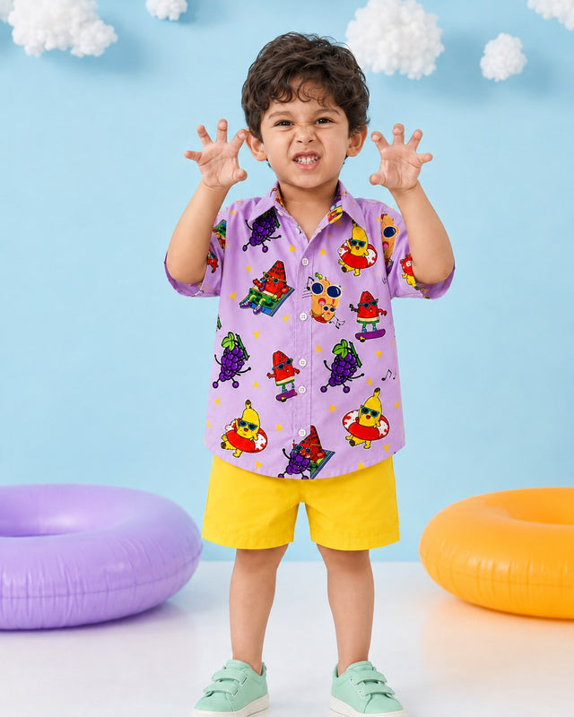 Anaario Lavender Fruit Co-ord Set