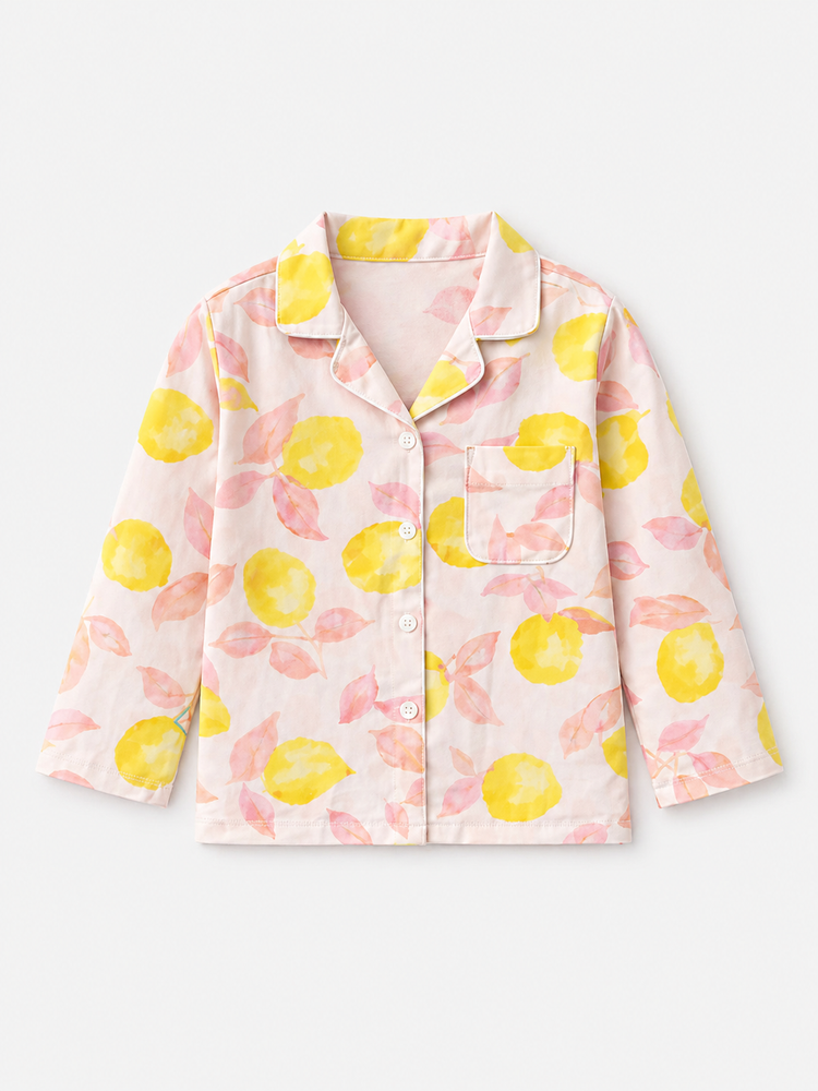 Girl wearing Anaario Lemon Zest Night Suit