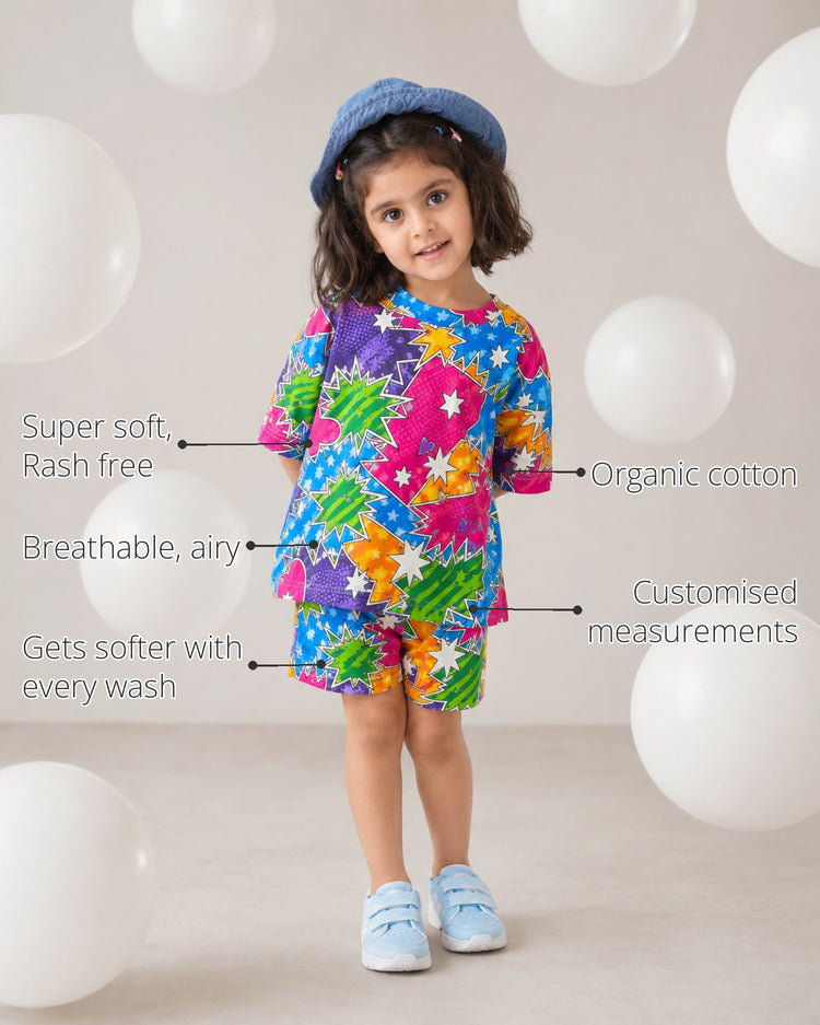 The Merry-Go Girls' Shorts Set features