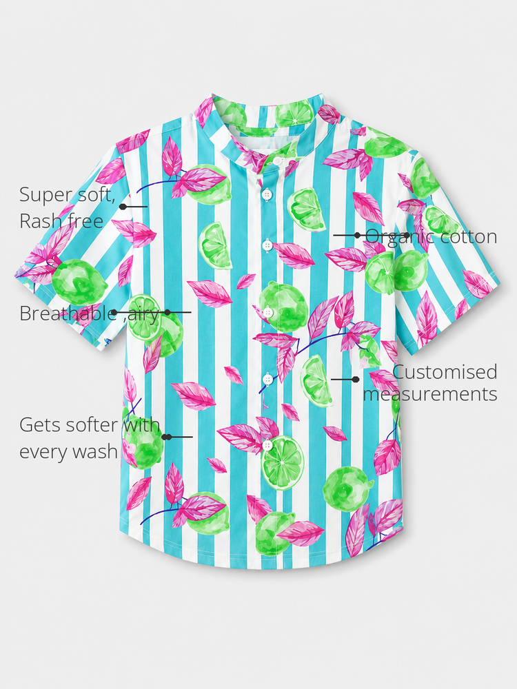 Anaario Lime Leaf Shirt organic cotton features