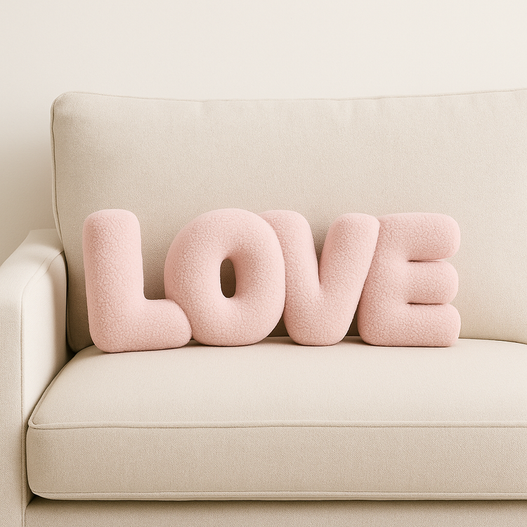 Anaario LOVE-shaped fleece cushion for kids