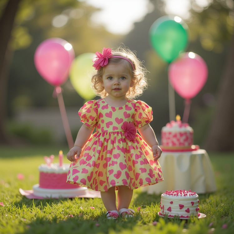 Girl wearing Anaario Magnifique Rapunzel Dress