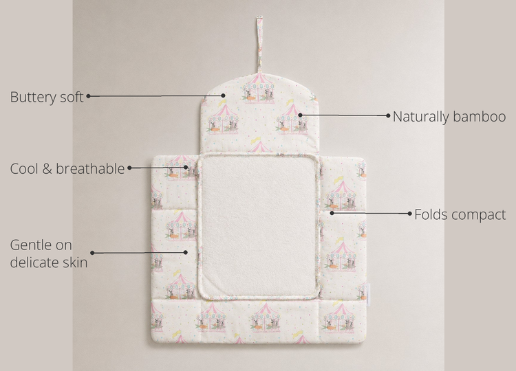 Anaario Merry-Go-Round Bamboo Baby Changing Mat key features