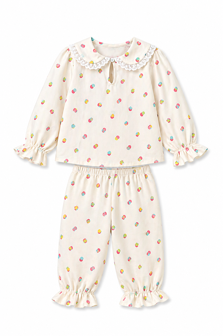 Girl wearing Anaario Multi-Coloured Bulbs Night Suit