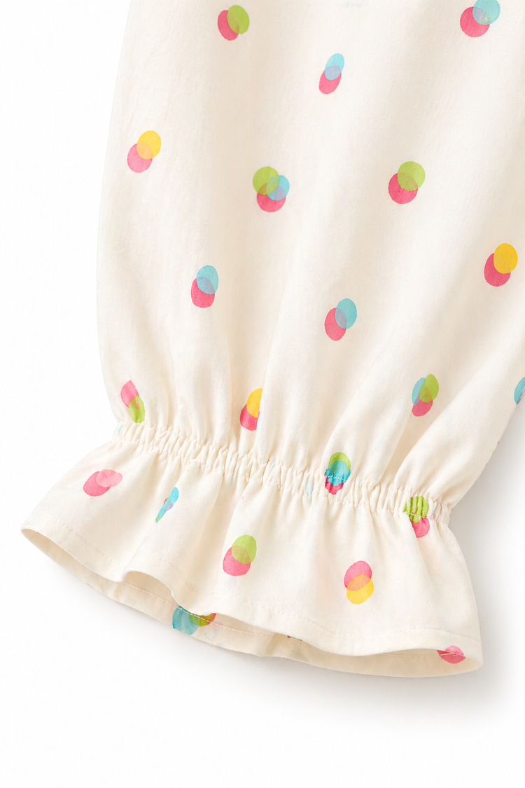 Girl wearing Anaario Multi-Coloured Bulbs Night Suit