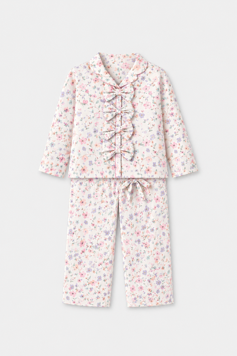Girl wearing Anaario Multi-Coloured Floral Night Suit