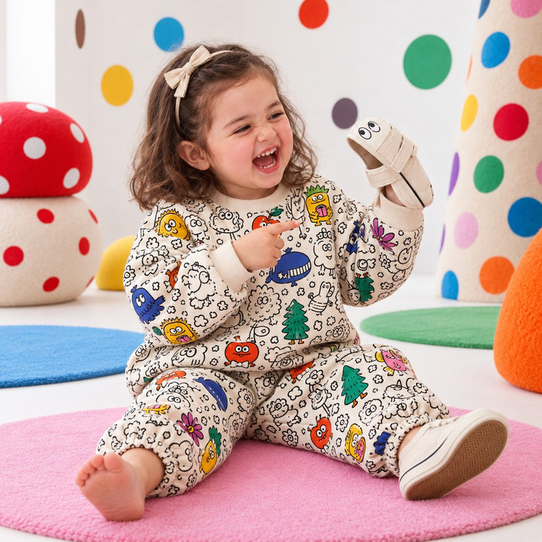 Doodle Jogger Set on girl by Anaario – winter kidswear