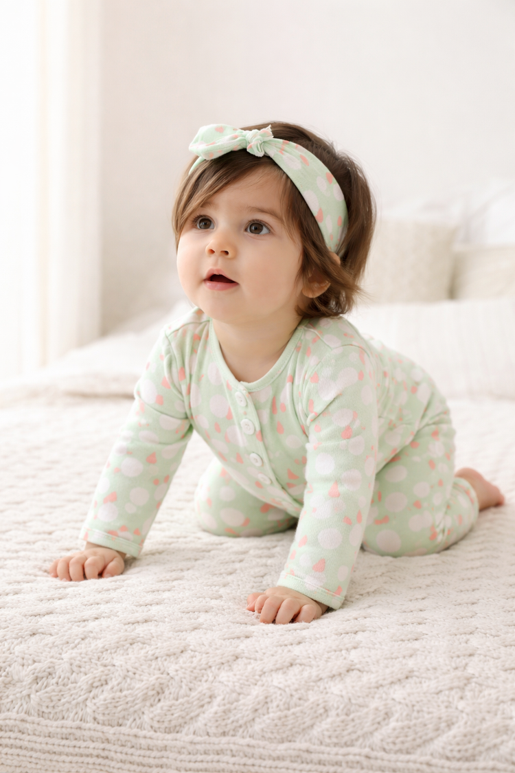 Ivory and rose poppy raindrops Set