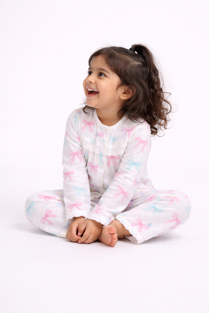 Bow Bliss Pajama Set - Night Wear
