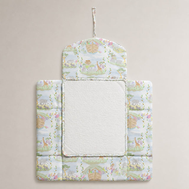 Noah's Ark bamboo baby changing mat — noah's ark print, soft bamboo cotton