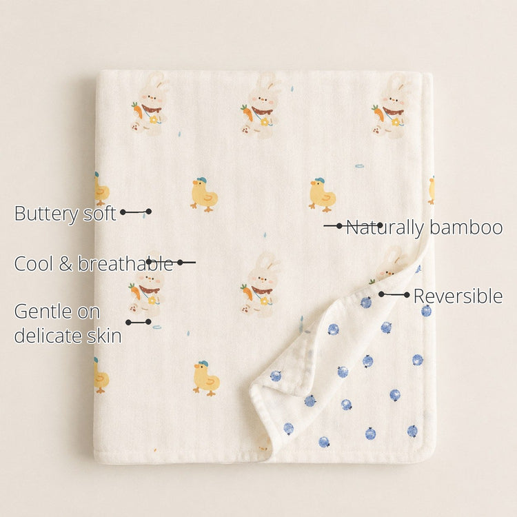 Yellow Duck Bamboo Baby Quilt features