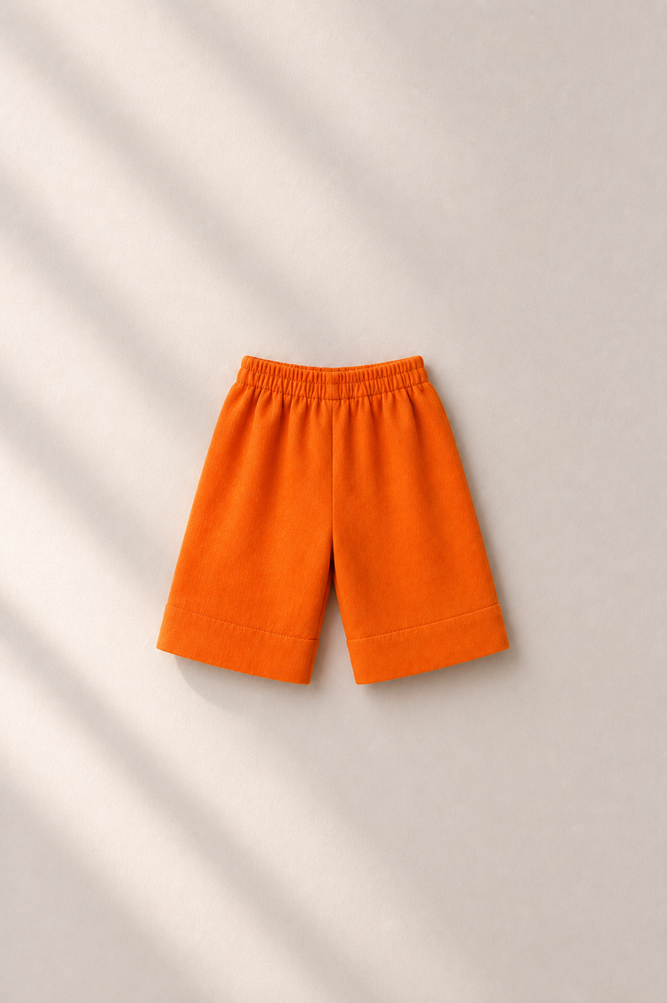 Baby wearing Anaario Orange Rabbit-Motif Baby Kurta Set, orange kurta with rabbit motif, newborn to 24 months
