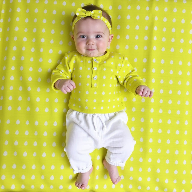 Yellow and white dots Set