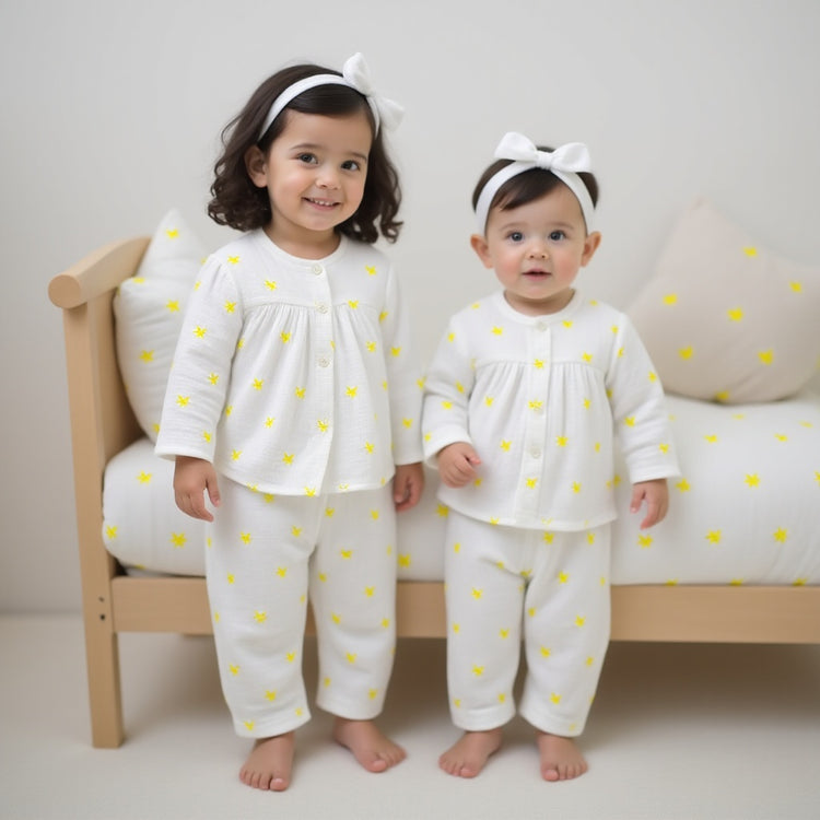 Yellow Palm Leaves - Night Wear
