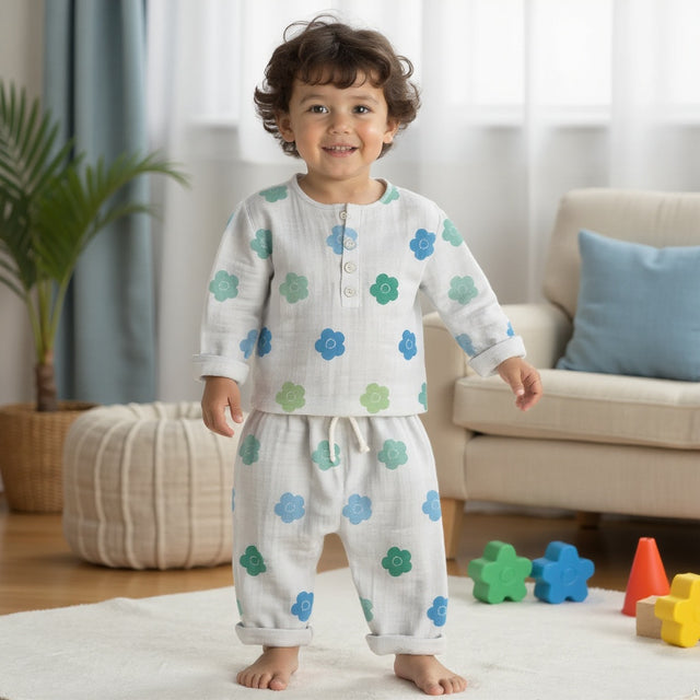 Teal Blossom - Night Wear