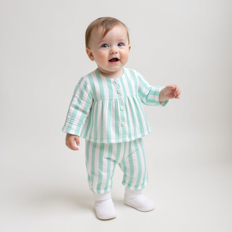 Mint Green stripes Set