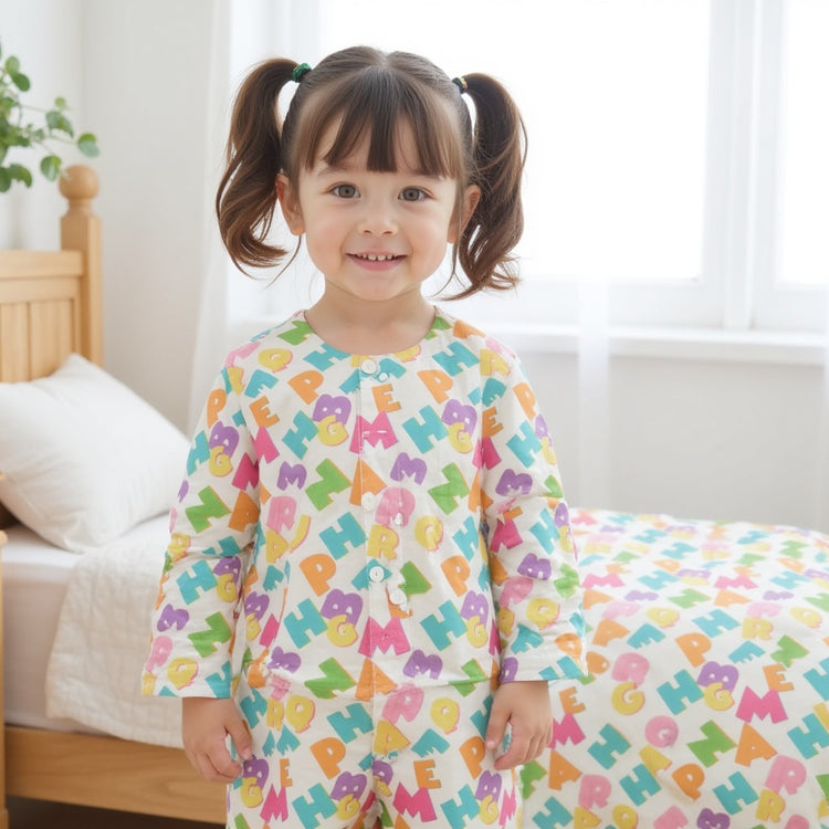 Neon Multicolor Alphabets - Night Wear