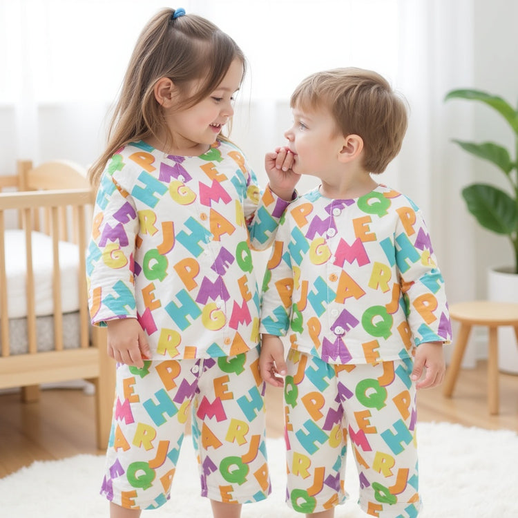 Neon Multicolor Alphabets - Night Wear