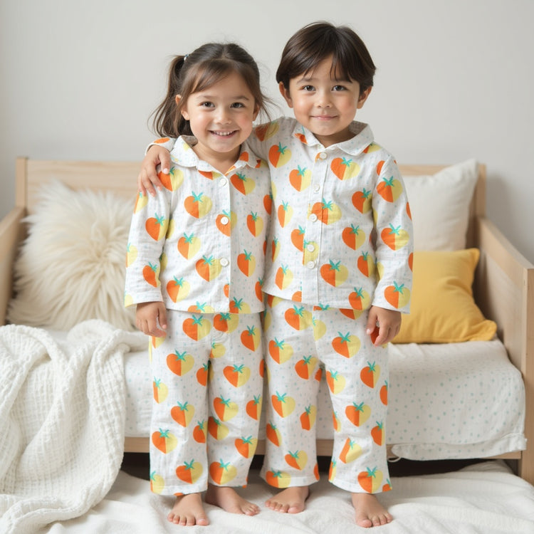 Yellow and Tangerine Hearts - Night Wear