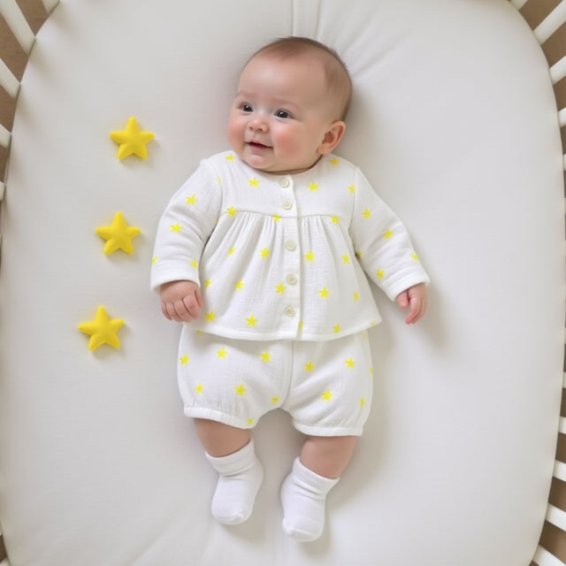 Yellow palm leaves Set