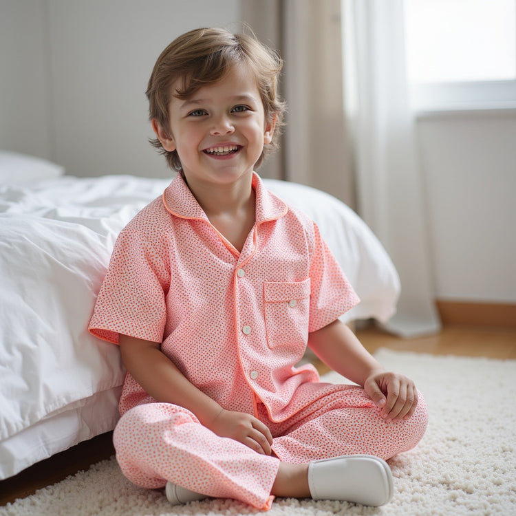 Neon Scattered Dots Night Suit