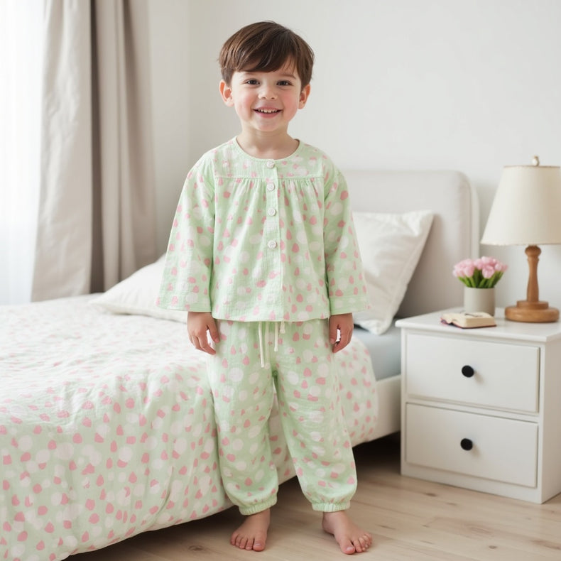 Ivory and Rose Poppy Raindrops - Night Wear