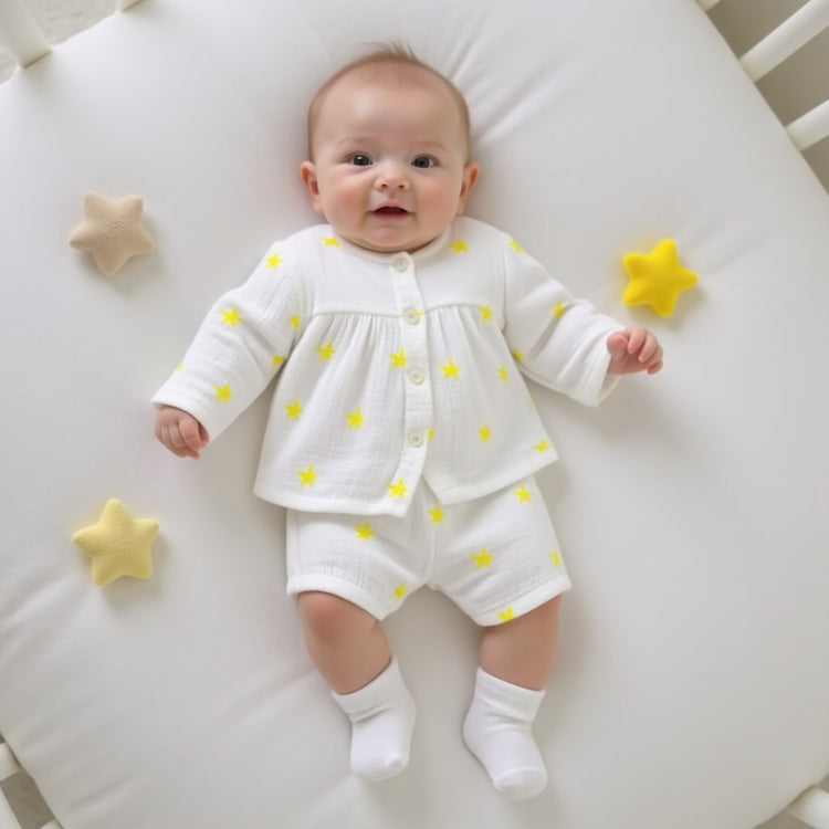 Yellow palm leaves Set