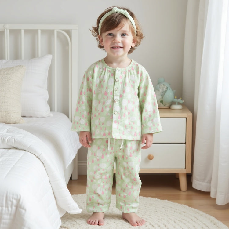 Ivory and Rose Poppy Raindrops - Night Wear