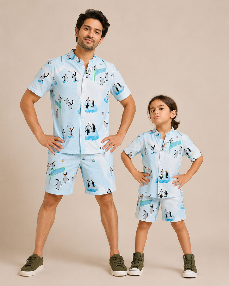 Boy wearing Anaario Penguin Ice Shorts