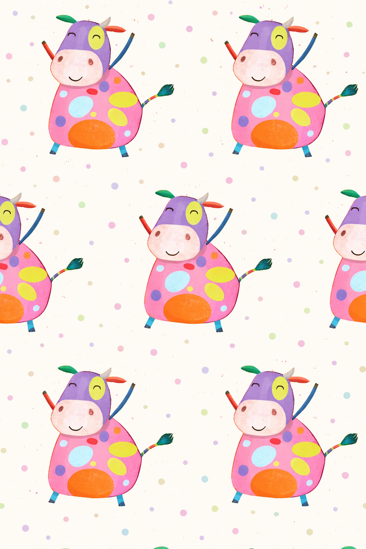 Boy wearing Anaario Pink Cow Night Suit