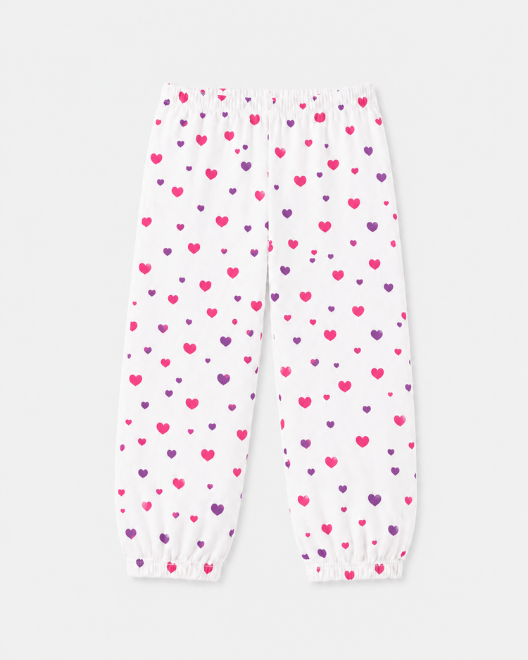 Girl wearing Anaario Pink Heart Night Suit