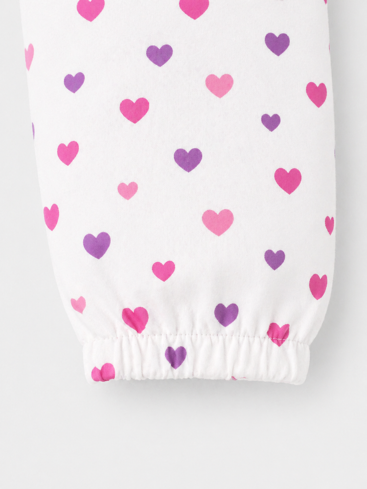 Girl wearing Anaario Pink Heart Night Suit