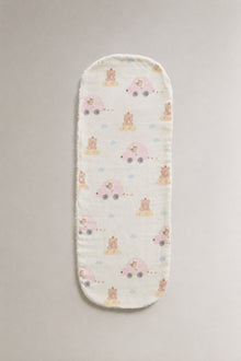 Pink Teddy Bamboo Baby Burp Cloth