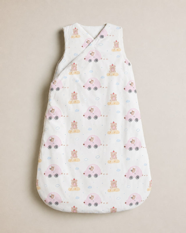 Pink Teddy Bamboo Baby Sleeping Bag