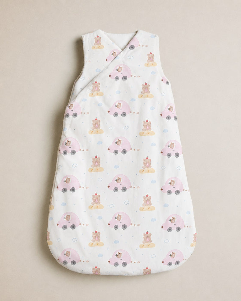 Pink Teddy Bamboo Baby Sleeping Bag
