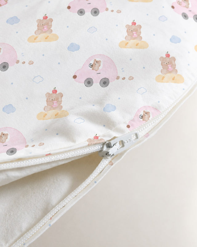 Pink Teddy Bamboo Baby Sleeping Bag