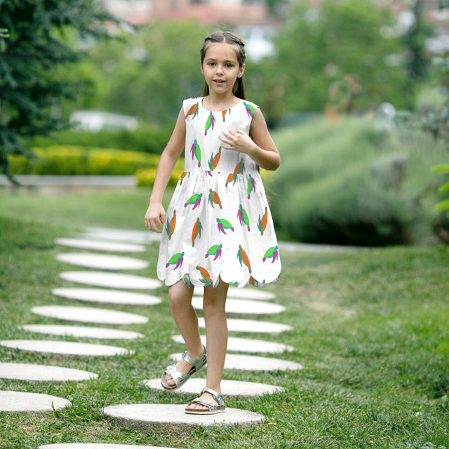 Girl wearing Anaario Playful Peekaboo Dress