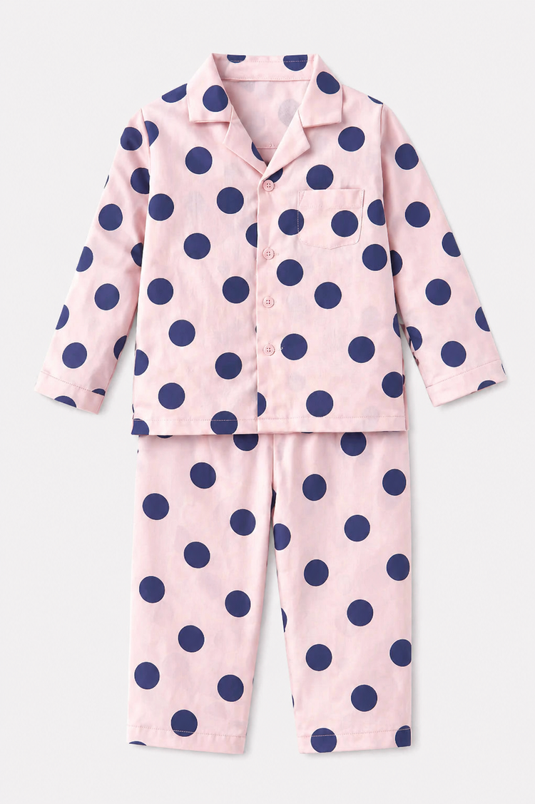 Girl wearing Anaario Polka Pop Night Suit