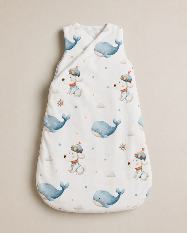 Puppy & Whale Bamboo Baby Sleeping Bag