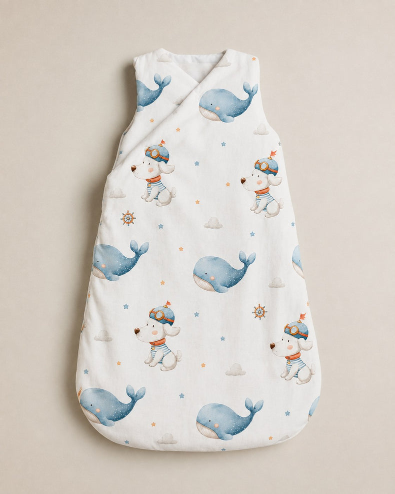 Puppy & Whale Bamboo Baby Sleeping Bag