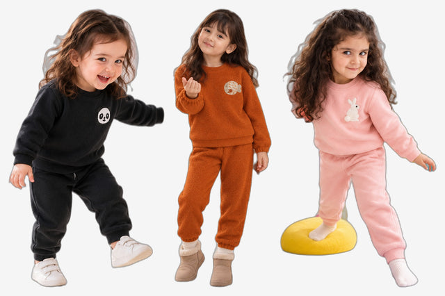 Fleece Set Combo – three sets on models by Anaario