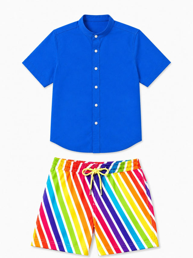 Anaario Rainbow Stripe Co-ord Set