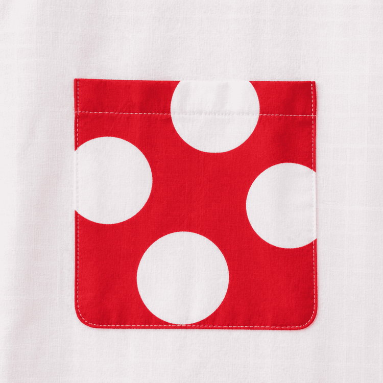 Boy wearing Anaario Red Pop Pocket Shirt Set