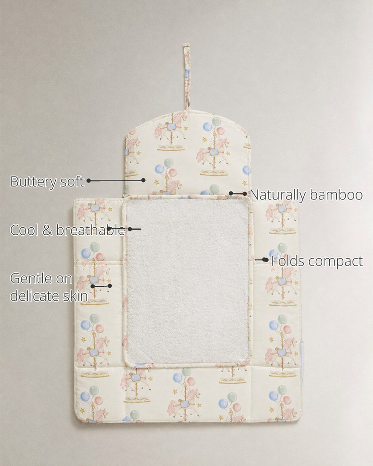 Carousel Bamboo Baby Changing Mat features