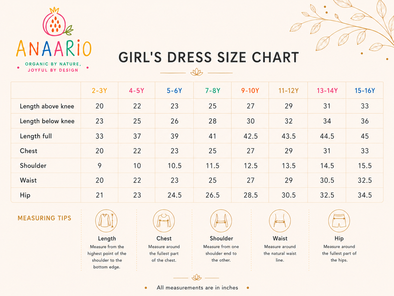 Anaario Sail Away Maxi Dress size chart